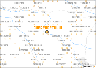 map of Gura Făgetului