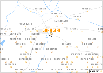 map of Gūragiai