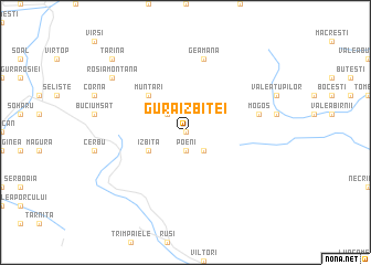 map of Gura Izbitei