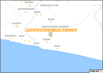 map of Gūrānkesh-e ‘Abd ol Raḩmān