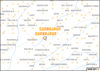 map of Gurbājpur