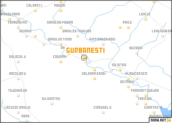 map of Gurbăneşti