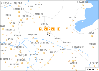 map of Gurbardhë