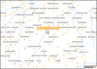 map of Gurbhāgpur