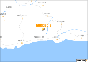 map of Gürceğiz