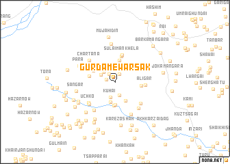 map of Gurdame Warsak