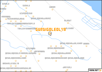 map of Gūrdīgol-e ‘Olyā