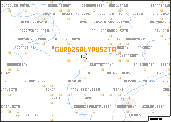 map of Gurdzsálypuszta