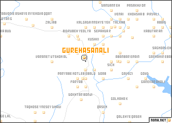 map of Gūr-e Ḩāsan ‘Alī