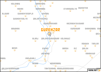 map of Gūreh Zār