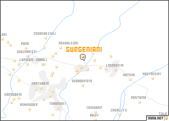 map of Gurgeniani