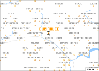 map of Gurinovce