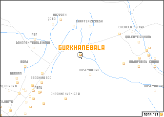 map of Gūrkhān-e Bālā