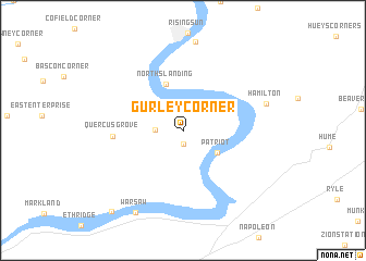 map of Gurley Corner