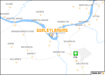 map of Gurley Landing