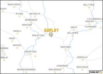 map of Gurley