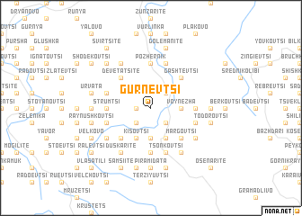 map of Gŭrnevtsi