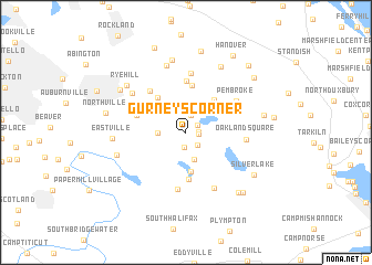 map of Gurneys Corner