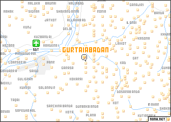 map of Gūrtai Ābādan