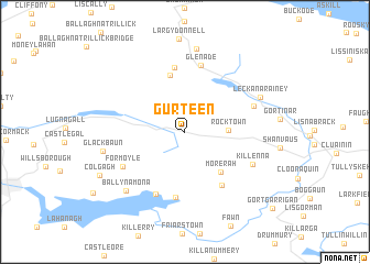 map of Gurteen