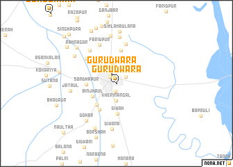 map of Gurūdwāra