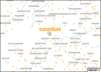 map of Gurūnagar