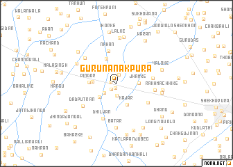 map of Gurūnānakpura