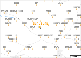 map of Guruslău