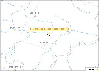 map of Guruvegowdanhundi