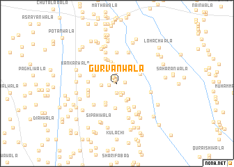 map of Gurvanwāla