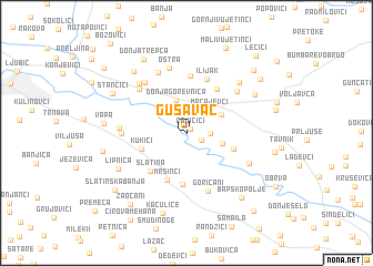 map of Gušavac