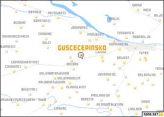 map of Gušće Čepinsko