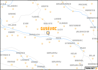 map of Guševac