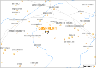 map of Gūshalān