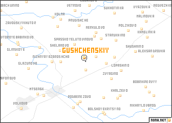 map of Gushchenskiy