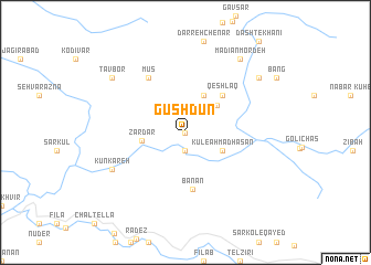 map of Gūshdūn