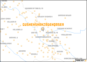 map of Gūsheh Shāhzādeh Qāsem