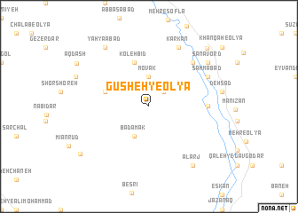 map of Gūsheh-ye ‘Olyā