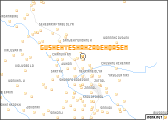 map of Gūsheh-ye Shāhzādeh Qāsem