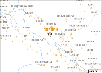 map of Gūsheh