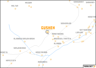 map of Gūsheh