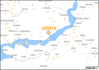 map of Gushtë