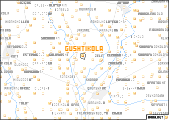 map of Gūshtī Kolā