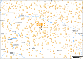 map of Gušići