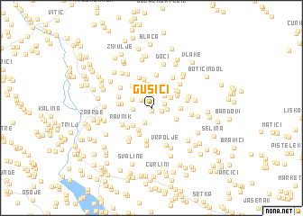 map of Gusići