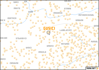 map of Gusići