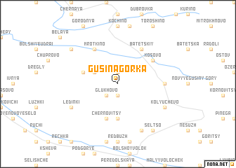 map of Gusina Gorka