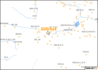 map of Gusinje