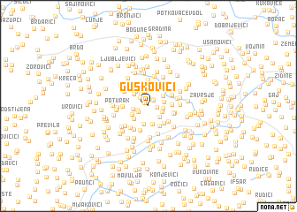 map of Guskovići