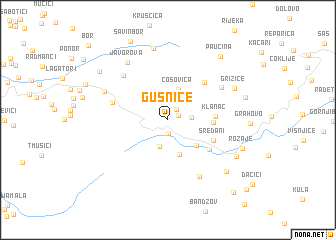 map of Gusnice